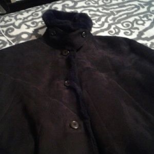 Ralph Lauren sheepskin poncho jacket